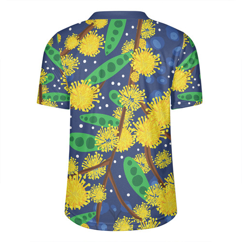 Australia Aboriginal Rugby Jersey - Australian Yellow Wattle Flower Artwork Rugby Jersey Australia Aboriginal Rugby Jersey - Australian Yellow Wattle Flower Artwork Rugby Jersey