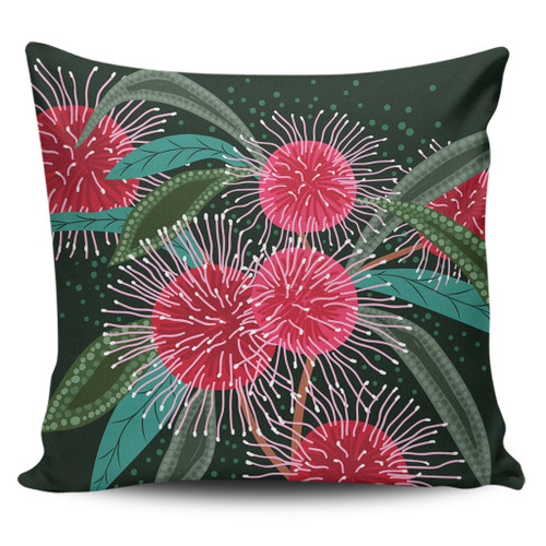 Australia Aboriginal Pillow Cases - Australian Hakea Flowers Painting In Aboriginal Style Pillow Cases Australia Aboriginal Pillow Cases - Australian Hakea Flowers Painting In Aboriginal Style Pillow Cases