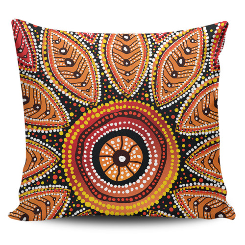 Australia Aboriginal Pillow Cases - Beautiful Dotted Leaves Aboriginal Art Background Pillow Cases Australia Aboriginal Pillow Cases - Beautiful Dotted Leaves Aboriginal Art Background Pillow Cases
