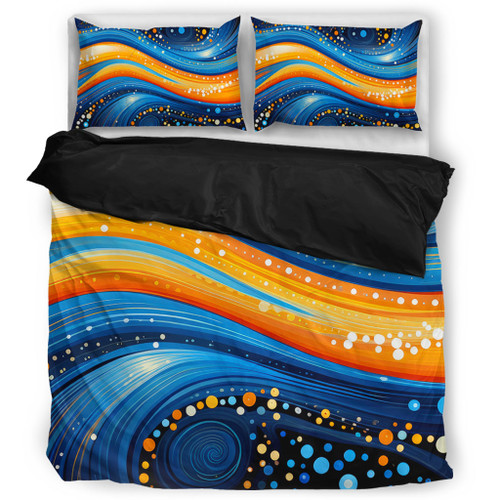 Australia Dreaming Aboriginal Bedding Set - Aboriginal Indigenous Dot Painting Dream Art Inspired Bedding Set Australia Dreaming Aboriginal Bedding Set - Aboriginal Indigenous Dot Painting Dream Art Inspired Bedding Set