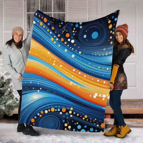 Australia Dreaming Aboriginal Blanket - Aboriginal Indigenous Dot Painting Dream Art Inspired Blanket Australia Dreaming Aboriginal Blanket - Aboriginal Indigenous Dot Painting Dream Art Inspired Blanket