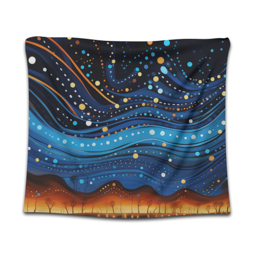Australia Dreaming Aboriginal Tapestry - Aboriginal Dreaming Dot Painting Art Color Inspired Tapestry Australia Dreaming Aboriginal Tapestry - Aboriginal Dreaming Dot Painting Art Color Inspired Tapestry