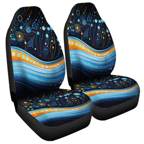 Australia Dreaming Aboriginal Car Seat Cover - Aboriginal Culture Indigenous Dot Painting Art Inspired Car Seat Cover Australia Dreaming Aboriginal Car Seat Cover - Aboriginal Culture Indigenous Dot Painting Art Inspired Car Seat Cover