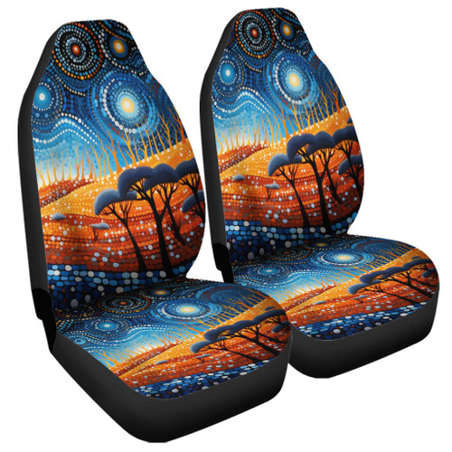 Australia Dreaming Aboriginal Car Seat Cover - Aboriginal Culture Indigenous Land Dot Painting Art Inspired Car Seat Cover Australia Dreaming Aboriginal Car Seat Cover - Aboriginal Culture Indigenous Land Dot Painting Art Inspired Car Seat Cover