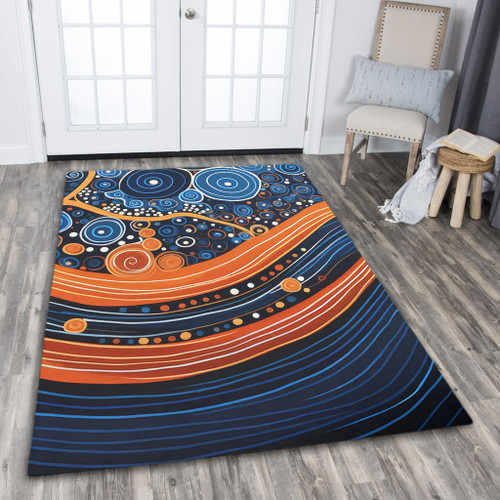 Australia Dreaming Aboriginal Area Rug - Aboriginal Culture Indigenous Dot Art Painting Inspired Area Rug Australia Dreaming Aboriginal Area Rug - Aboriginal Culture Indigenous Dot Art Painting Inspired Area Rug