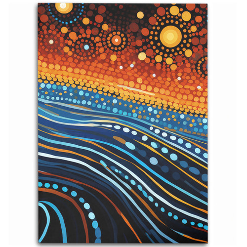Australia Dreaming Aboriginal Area Rug - Aboriginal Culture Indigenous Dreaming Dot Painting Art Inspired Area Rug Australia Dreaming Aboriginal Area Rug - Aboriginal Culture Indigenous Dreaming Dot Painting Art Inspired Area Rug