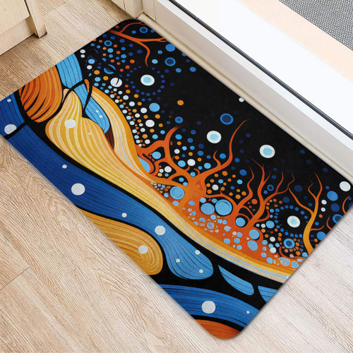 Australia Dreaming Aboriginal Doormat - Aboriginal Art Indigenous Dot Painting Inspired Doormat Australia Dreaming Aboriginal Doormat - Aboriginal Art Indigenous Dot Painting Inspired Doormat