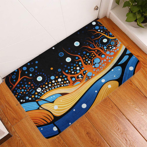 Australia Dreaming Aboriginal Doormat - Aboriginal Art Indigenous Dot Painting Inspired Doormat Australia Dreaming Aboriginal Doormat - Aboriginal Art Indigenous Dot Painting Inspired Doormat