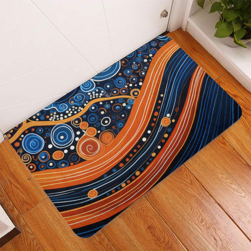 Australia Dreaming Aboriginal Doormat - Aboriginal Culture Indigenous Dot Art Painting Inspired Doormat Australia Dreaming Aboriginal Doormat - Aboriginal Culture Indigenous Dot Art Painting Inspired Doormat