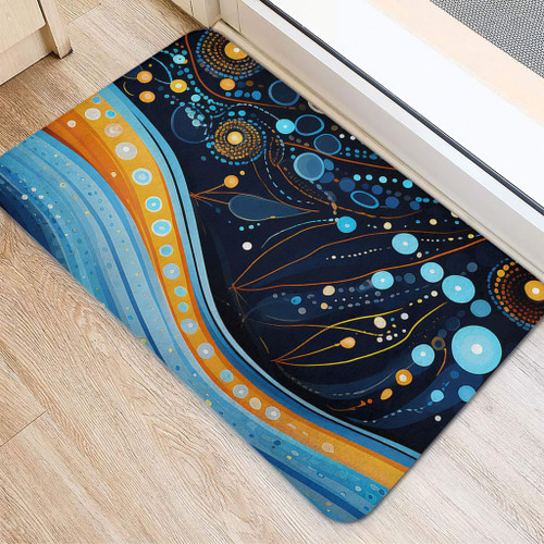 Australia Dreaming Aboriginal Doormat - Aboriginal Culture Indigenous Dot Painting Art Inspired Doormat Australia Dreaming Aboriginal Doormat - Aboriginal Culture Indigenous Dot Painting Art Inspired Doormat