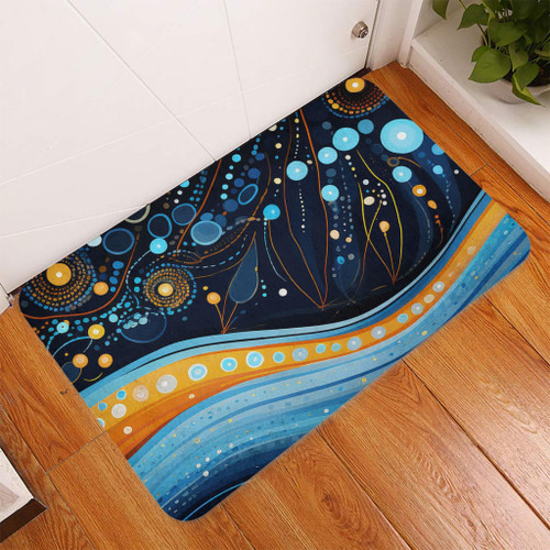 Australia Dreaming Aboriginal Doormat - Aboriginal Culture Indigenous Dot Painting Art Inspired Doormat Australia Dreaming Aboriginal Doormat - Aboriginal Culture Indigenous Dot Painting Art Inspired Doormat