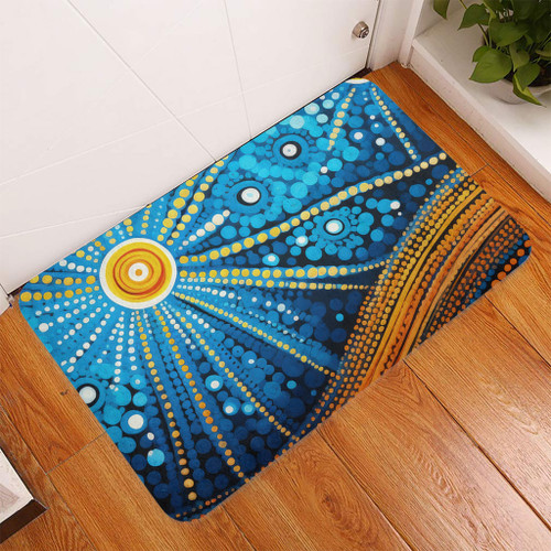 Australia Dreaming Aboriginal Doormat - Aboriginal Culture Indigenous Dot Painting Inspired Doormat Australia Dreaming Aboriginal Doormat - Aboriginal Culture Indigenous Dot Painting Inspired Doormat