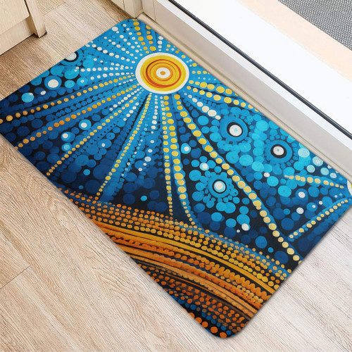 Australia Dreaming Aboriginal Doormat - Aboriginal Culture Indigenous Dot Painting Inspired Doormat Australia Dreaming Aboriginal Doormat - Aboriginal Culture Indigenous Dot Painting Inspired Doormat