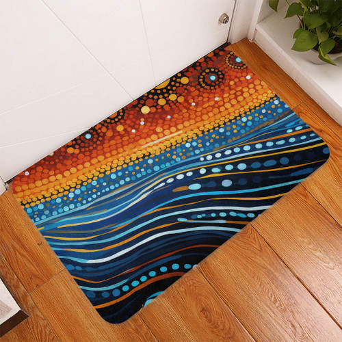 Australia Dreaming Aboriginal Doormat - Aboriginal Culture Indigenous Dreaming Dot Painting Art Inspired Doormat Australia Dreaming Aboriginal Doormat - Aboriginal Culture Indigenous Dreaming Dot Painting Art Inspired Doormat