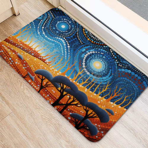 Australia Dreaming Aboriginal Doormat - Aboriginal Culture Indigenous Land Dot Painting Art Inspired Doormat Australia Dreaming Aboriginal Doormat - Aboriginal Culture Indigenous Land Dot Painting Art Inspired Doormat