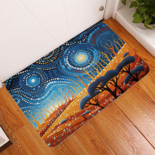 Australia Dreaming Aboriginal Doormat - Aboriginal Culture Indigenous Land Dot Painting Art Inspired Doormat Australia Dreaming Aboriginal Doormat - Aboriginal Culture Indigenous Land Dot Painting Art Inspired Doormat