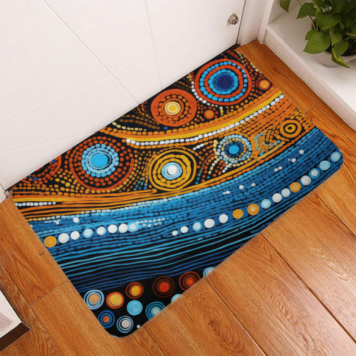 Australia Dreaming Aboriginal Doormat - Aboriginal Dot Painting Art Indigenous Culture Inspired Doormat Australia Dreaming Aboriginal Doormat - Aboriginal Dot Painting Art Indigenous Culture Inspired Doormat