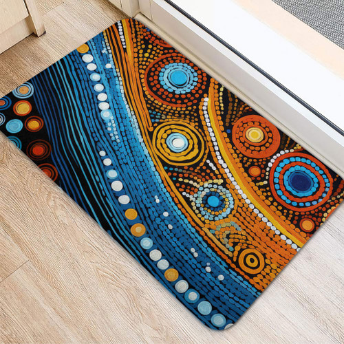 Australia Dreaming Aboriginal Doormat - Aboriginal Dot Painting Art Indigenous Culture Inspired Doormat Australia Dreaming Aboriginal Doormat - Aboriginal Dot Painting Art Indigenous Culture Inspired Doormat