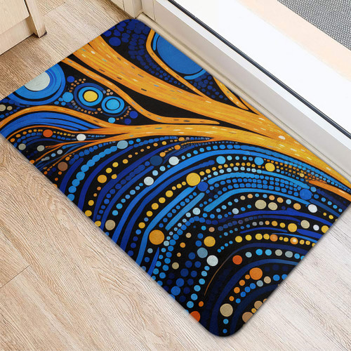 Australia Dreaming Aboriginal Doormat - Aboriginal Indigenous Culture Dot Painting Art Inspired Doormat Australia Dreaming Aboriginal Doormat - Aboriginal Indigenous Culture Dot Painting Art Inspired Doormat