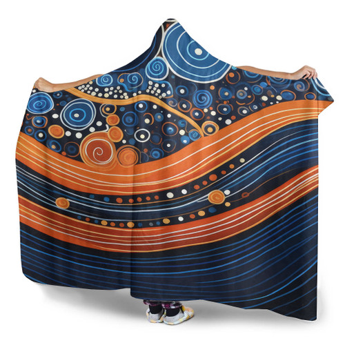 Australia Dreaming Aboriginal Hooded Blanket - Aboriginal Culture Indigenous Dot Art Painting Inspired Hooded Blanket Australia Dreaming Aboriginal Hooded Blanket - Aboriginal Culture Indigenous Dot Art Painting Inspired Hooded Blanket