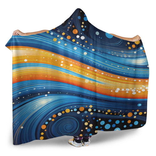 Australia Dreaming Aboriginal Hooded Blanket - Aboriginal Indigenous Dot Painting Dream Art Inspired Hooded Blanket Australia Dreaming Aboriginal Hooded Blanket - Aboriginal Indigenous Dot Painting Dream Art Inspired Hooded Blanket