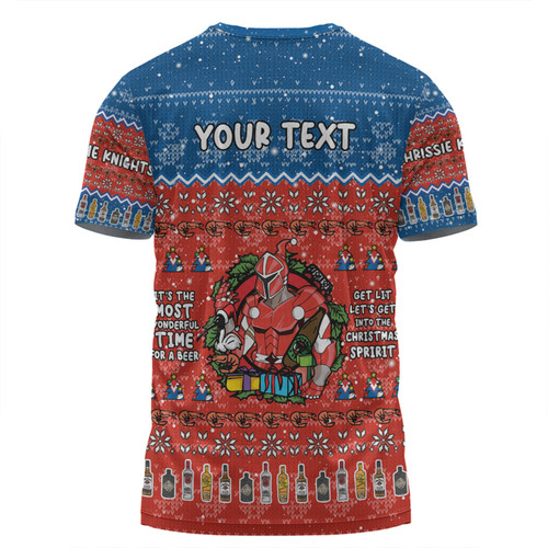 Newcastle Knights Christmas Custom T-shirt - Aussie Chrissie Spirit T-shirt Newcastle Knights Christmas Custom T-shirt - Aussie Chrissie Spirit T-shirt