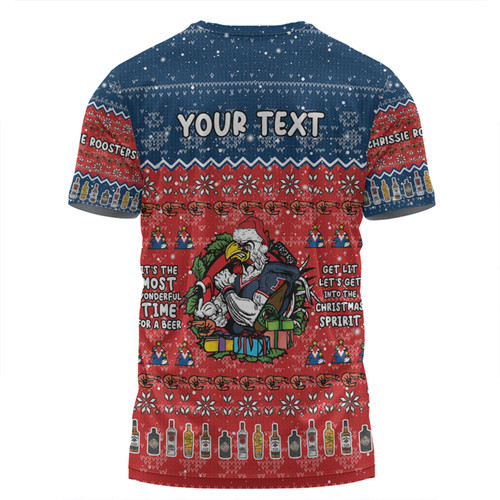 Sydney Roosters Christmas Custom T-Shirt - Aussie Chrissie Spirit T-Shirt Sydney Roosters Christmas Custom T-Shirt - Aussie Chrissie Spirit T-Shirt