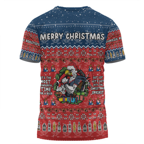 Sydney Roosters Christmas Custom T-Shirt - Aussie Chrissie Spirit T-Shirt Sydney Roosters Christmas Custom T-Shirt - Aussie Chrissie Spirit T-Shirt