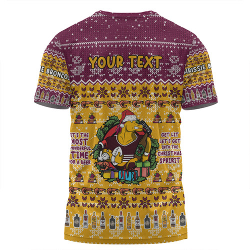Brisbane Broncos Christmas Custom T-shirt - Aussie Chrissie Spirit T-shirt Brisbane Broncos Christmas Custom T-shirt - Aussie Chrissie Spirit T-shirt