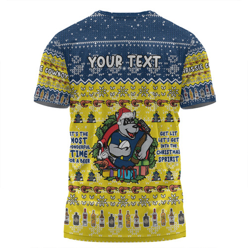 North Queensland Cowboys Christmas Custom T-shirt - Aussie Chrissie Spirit T-shirt North Queensland Cowboys Christmas Custom T-shirt - Aussie Chrissie Spirit T-shirt