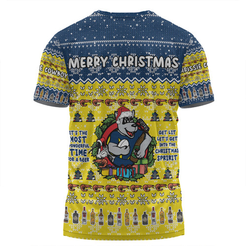 North Queensland Cowboys Christmas Custom T-shirt - Aussie Chrissie Spirit T-shirt North Queensland Cowboys Christmas Custom T-shirt - Aussie Chrissie Spirit T-shirt