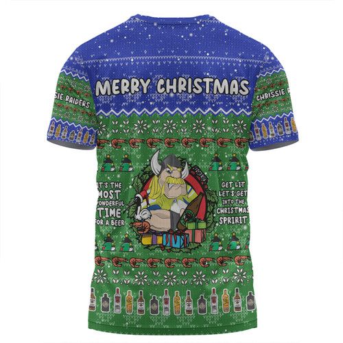 Canberra Raiders Christmas Custom T-shirt - Aussie Chrissie Spirit T-shirt Canberra Raiders Christmas Custom T-shirt - Aussie Chrissie Spirit T-shirt