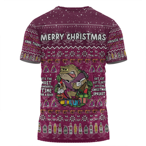 Queensland Cane Toads Christmas Custom T-shirt - Aussie Chrissie Spirit T-shirt Queensland Cane Toads Christmas Custom T-shirt - Aussie Chrissie Spirit T-shirt