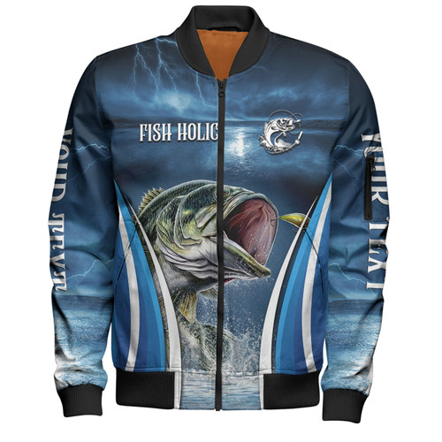 Australia Fishing Custom Bomber Jacket - Jumping Barramundi Fishing  Bomber Jacket