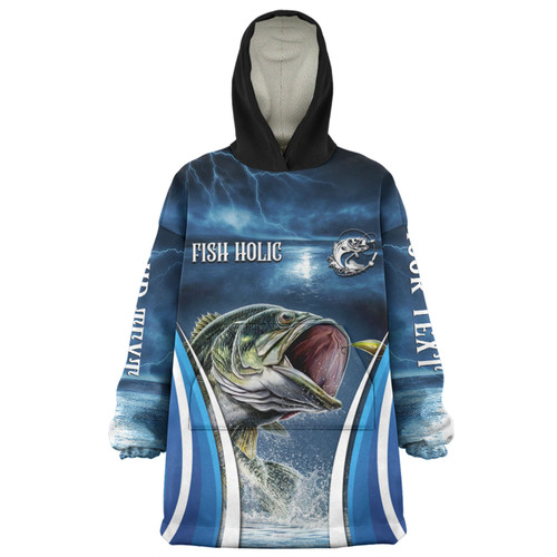 Australia Fishing Custom Snug Hoodie - Jumping Barramundi Fishing  Snug Hoodie