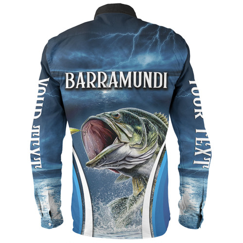 Australia Fishing Custom Long Sleeve Shirt - Jumping Barramundi Fishing  Long Sleeve Shirt Australia Fishing Custom Long Sleeve Shirt - Jumping Barramundi Fishing  Long Sleeve Shirt