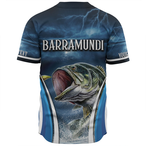 Australia Fishing Custom Baseball Shirt - Jumping Barramundi Fishing  Baseball Shirt Australia Fishing Custom Baseball Shirt - Jumping Barramundi Fishing  Baseball Shirt
