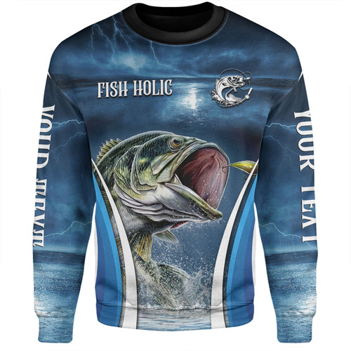 Australia Fishing Custom Sweatshirt - Jumping Barramundi Fishing  Sweatshirt