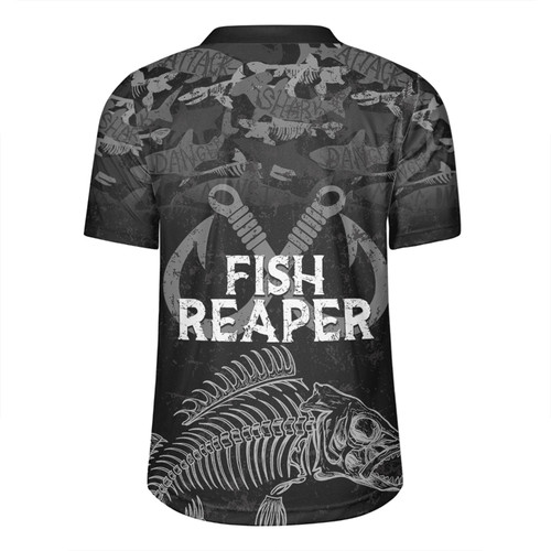 Australia Fishing Custom Rugby Jersey - Fish Reaper Fish Skeleton Grey Rugby Jersey Australia Fishing Custom Rugby Jersey - Fish Reaper Fish Skeleton Grey Rugby Jersey