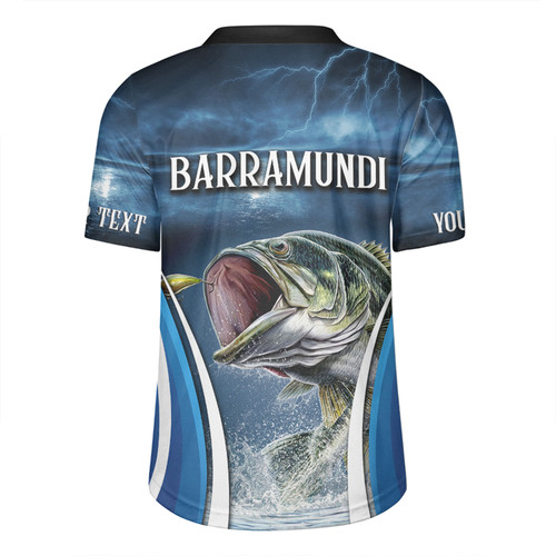 Australia Fishing Custom Rugby Jersey - Jumping Barramundi Fishing  Rugby Jersey Australia Fishing Custom Rugby Jersey - Jumping Barramundi Fishing  Rugby Jersey
