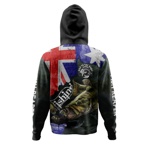 Australia Fishing Hoodie - Bad To The Bone Fishing Australia Flag Vintage Hoodie Australia Fishing Hoodie - Bad To The Bone Fishing Australia Flag Vintage Hoodie