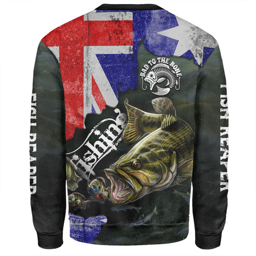 Australia Fishing Sweatshirt - Bad To The Bone Fishing Australia Flag Vintage Sweatshirt Australia Fishing Sweatshirt - Bad To The Bone Fishing Australia Flag Vintage Sweatshirt