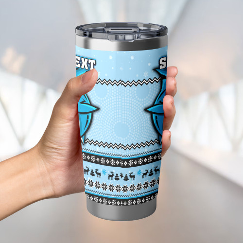 Cronulla-Sutherland Sharks Tumbler - Ugly Xmas And Aboriginal Patterns For Die Hard Fan Cronulla-Sutherland Sharks Tumbler - Ugly Xmas And Aboriginal Patterns For Die Hard Fan