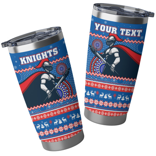 Newcastle Knights Tumbler - Ugly Xmas And Aboriginal Patterns For Die Hard Fan Newcastle Knights Tumbler - Ugly Xmas And Aboriginal Patterns For Die Hard Fan