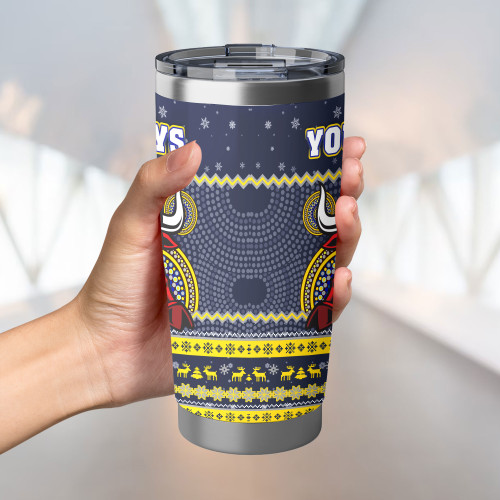 North Queensland Cowboys Tumbler - Ugly Xmas And Aboriginal Patterns For Die Hard Fan North Queensland Cowboys Tumbler - Ugly Xmas And Aboriginal Patterns For Die Hard Fan