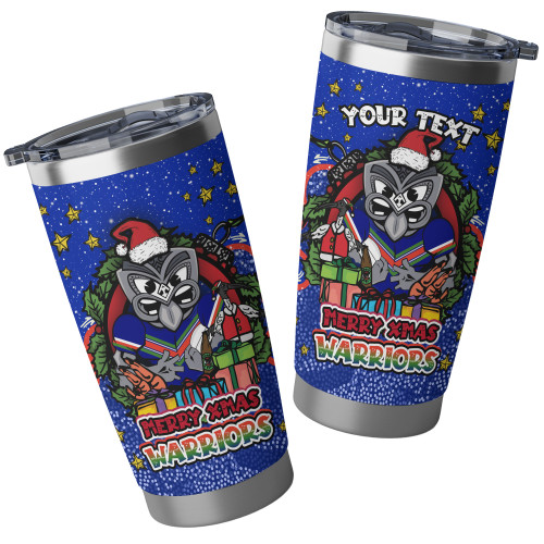 New Zealand Warriors Tumbler - Merry Christmas Our Beloved Team With Aboriginal Dot Art Pattern New Zealand Warriors Tumbler - Merry Christmas Our Beloved Team With Aboriginal Dot Art Pattern