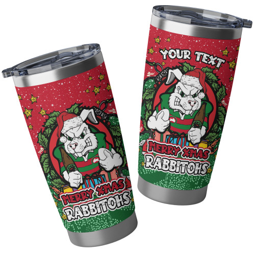 South Sydney Rabbitohs Tumbler - Merry Christmas Our Beloved Team With Aboriginal Dot Art Pattern South Sydney Rabbitohs Tumbler - Merry Christmas Our Beloved Team With Aboriginal Dot Art Pattern