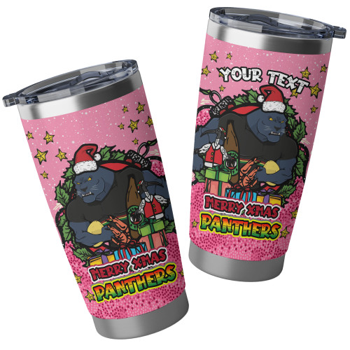 Penrith Panthers Tumbler - Merry Christmas Our Beloved Team With Aboriginal Dot Art Pattern Penrith Panthers Tumbler - Merry Christmas Our Beloved Team With Aboriginal Dot Art Pattern