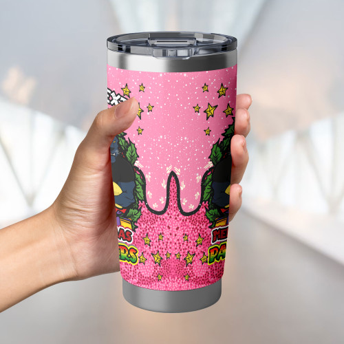 Penrith Panthers Tumbler - Merry Christmas Our Beloved Team With Aboriginal Dot Art Pattern Penrith Panthers Tumbler - Merry Christmas Our Beloved Team With Aboriginal Dot Art Pattern