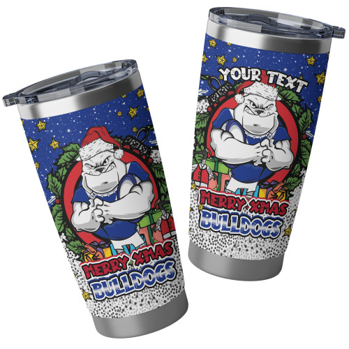 Canterbury-Bankstown Bulldogs Tumbler - Merry Christmas Our Beloved Team With Aboriginal Dot Art Pattern Canterbury-Bankstown Bulldogs Tumbler - Merry Christmas Our Beloved Team With Aboriginal Dot Art Pattern